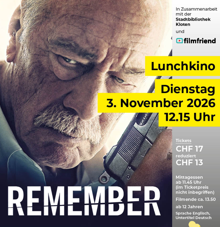 Filmplakat für das Lunchkino 